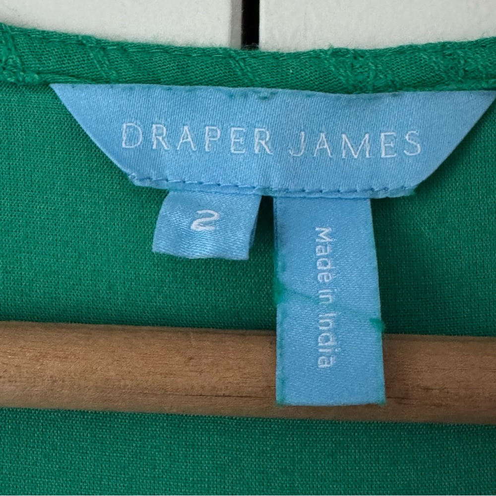 Draper James Tiered Midi Dress Womens 2 Kelly Green Lainey Textured Lined - Picture 3 of 16
